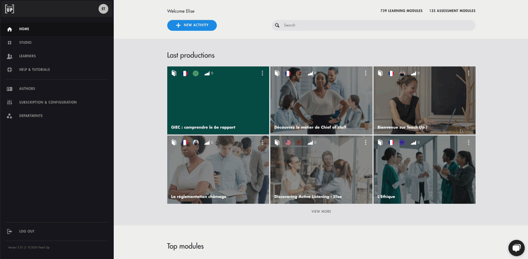 The participant portal (learner space)