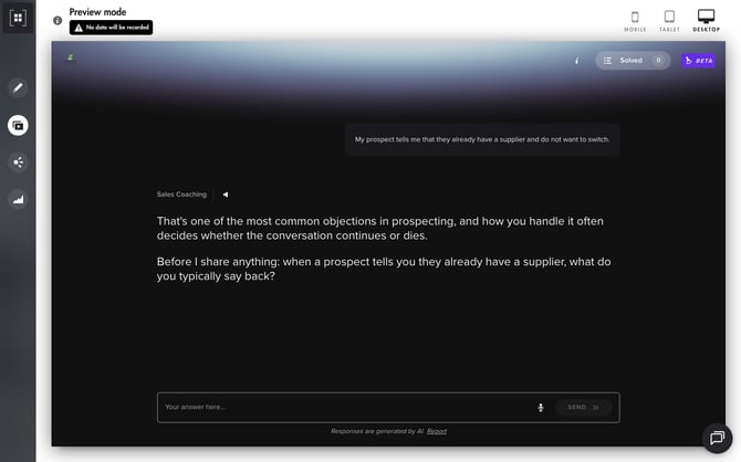 Coach Expert answer with the speaker icon to listen to it and the Solved tab