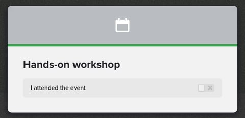 Learner view of an event without a date: I attended the event