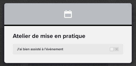 Vue apprenant d'un événement sans date : J'ai bien assisté à l'évènement