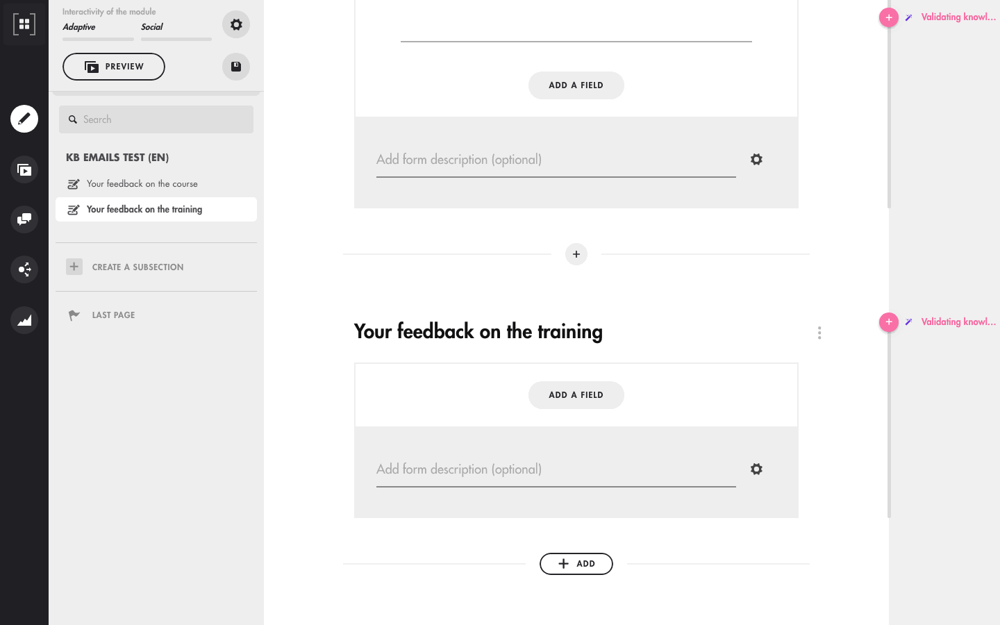 Adding a multiple-lines open-ended question with Mandatory and Dashboard ticked