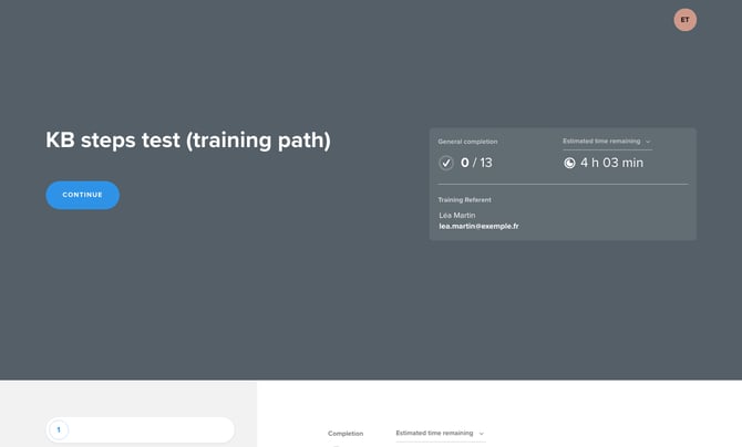 Preview of a training path with the Light model