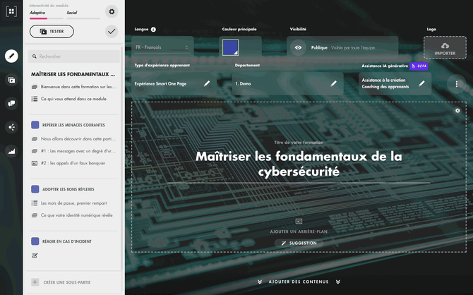 Ouvrir la page Faire valider, copier le lien de validation puis régler le mot de passe et la date de fin dans les paramètres
